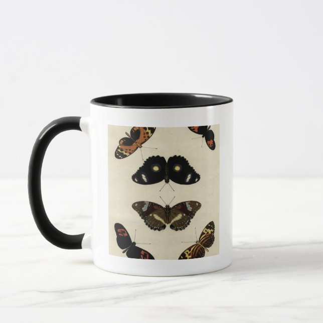 Mug Papillon coloré Medley sur Arrière - plan de crème (Gauche)