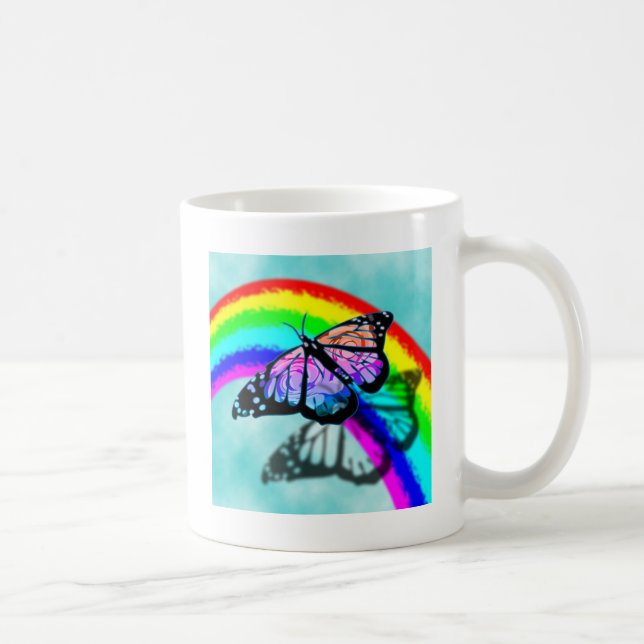 Mug Papillon d'arc-en-ciel (Droite)