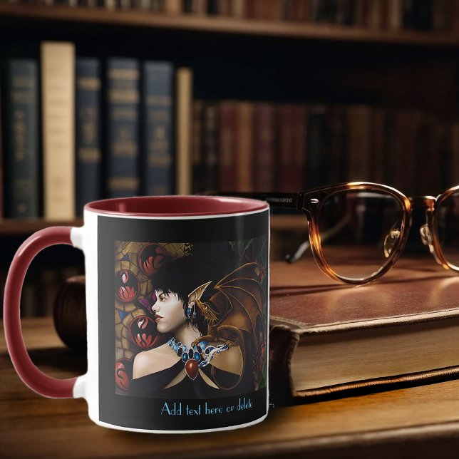 Mug Papillon de Fantaisie Compagnon Dragon Elf Mystiqu (Créateur téléchargé)