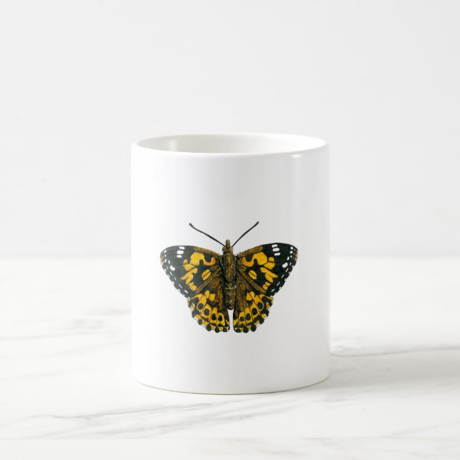 Mug Papillon de femme peint (Centre)