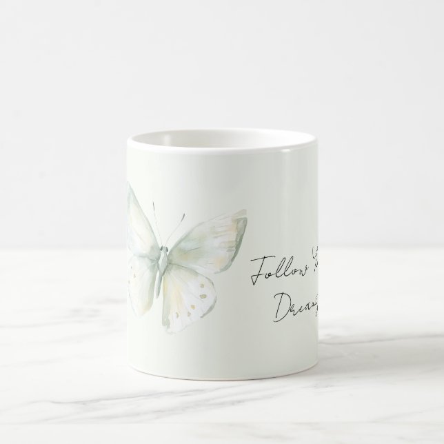 Mug Papillon de menthe suivre les rêves (Centre)