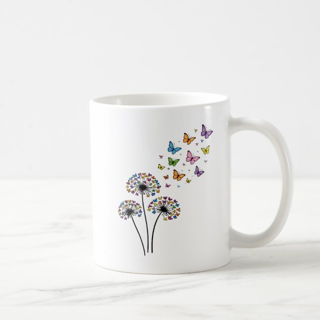 Mug Papillon de pissenlit en vol (Droite)