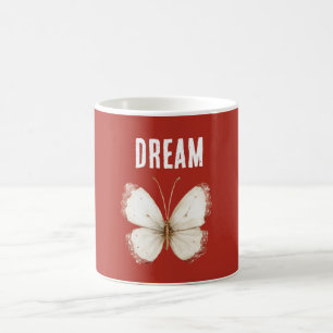 Mug Papillon de rêve rouge blanc