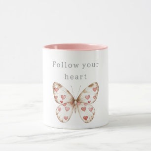 Mug Papillon des Coeurs roses