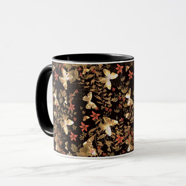 Mug Papillon doré (Devant gauche)