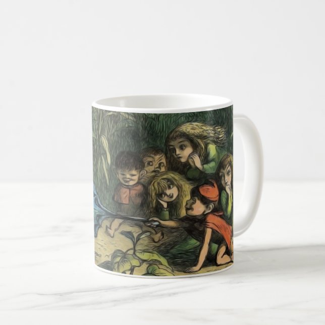 Mug Papillon Elf Art Cute Elves Papillons (Devant droit)