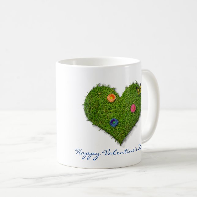 Mug Papillon en forme de coeur (Devant droit)