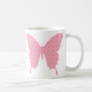 Mug Papillon en papier peint - rose clair