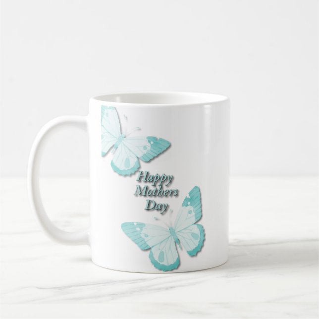 Mug Papillon en Turquoise (Gauche)