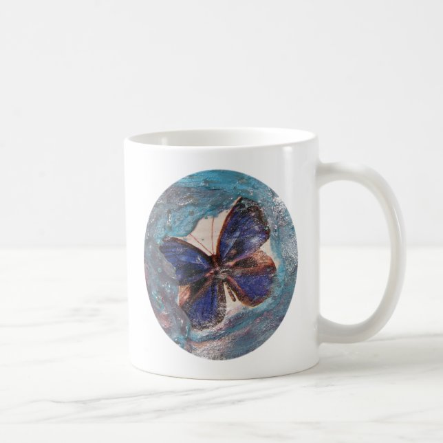 Mug Papillon et collage de rayonne fondue (Droite)