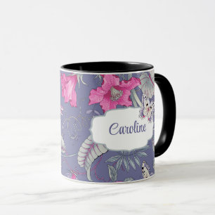 Mug Papillon et fleurs Fête des mères Cadeau personnal