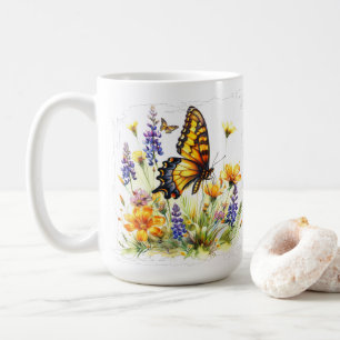 Mug Papillon et pâte à café Fleur sauvage