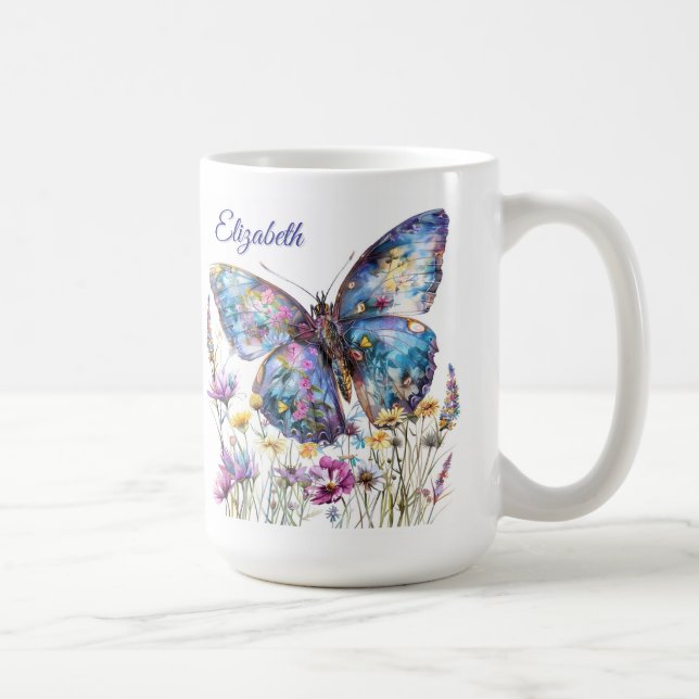 Mug Papillon et pâte à café Fleur sauvage (Droite)