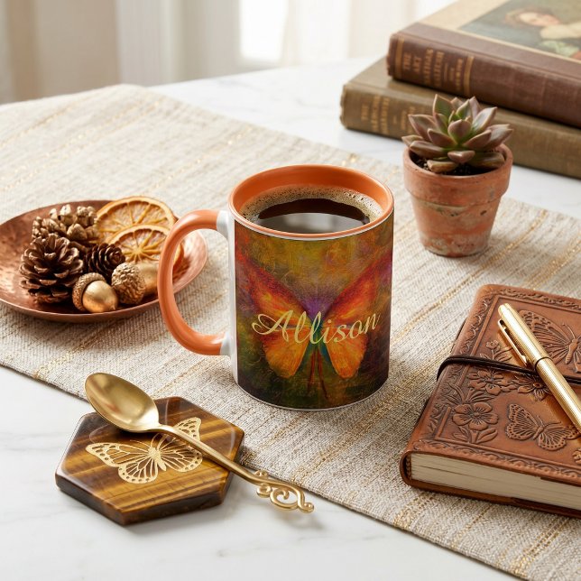 Mug Papillon fantaisie personnalisé   (Créateur téléchargé)