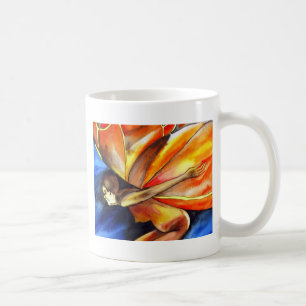 Mug Papillon fille surréaliste art imaginaire original