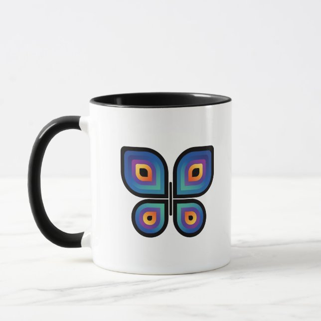 Mug Papillon Flamme Paon (Gauche)