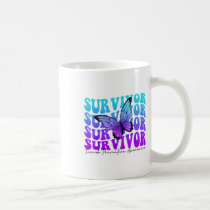 Mug Papillon Groovy Sarcelle & Ruban Violet Suicide