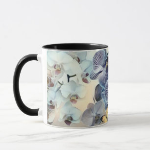 Mug Papillon jaune orchidée violet
