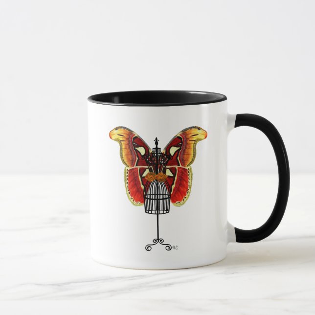 Mug Papillon Mannequin Rouge Et Jaune (Droite)