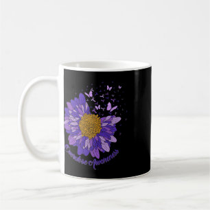Mug Papillon Marguerite Ruban Violet Sensibilisation a