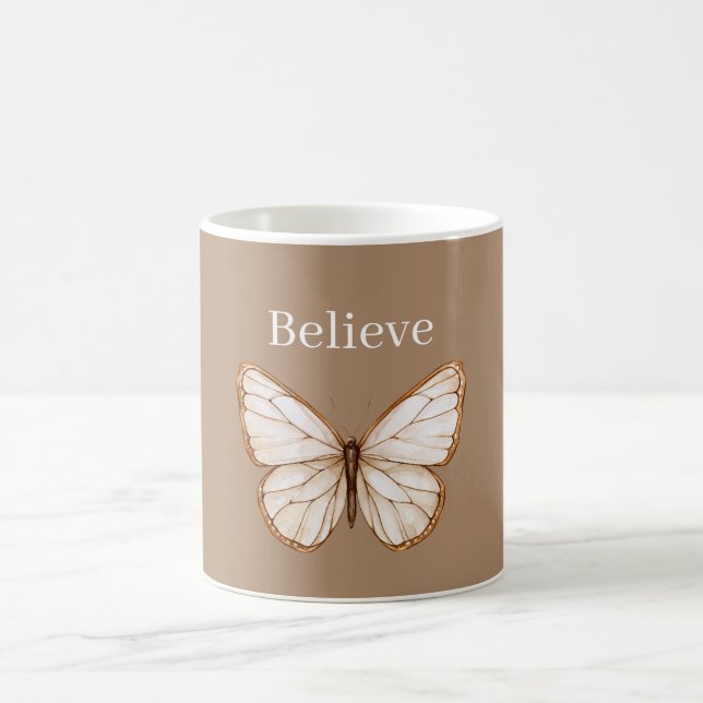 Mug Papillon marron crème (Centre)