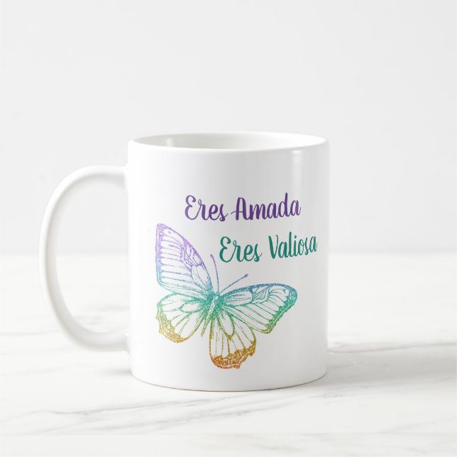 Mug Papillon mignon coloré Gradient Christian (Gauche)