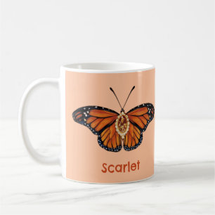 Mug Papillon Monarque Citrine de novembre personnalisé