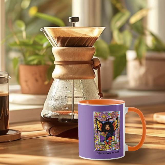 Mug Papillon monarque Fée Purple Floral (Créateur téléchargé)