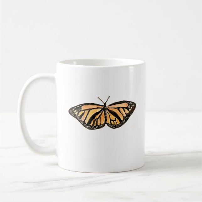Mug Papillon monarque Peinture d'insectes (Gauche)