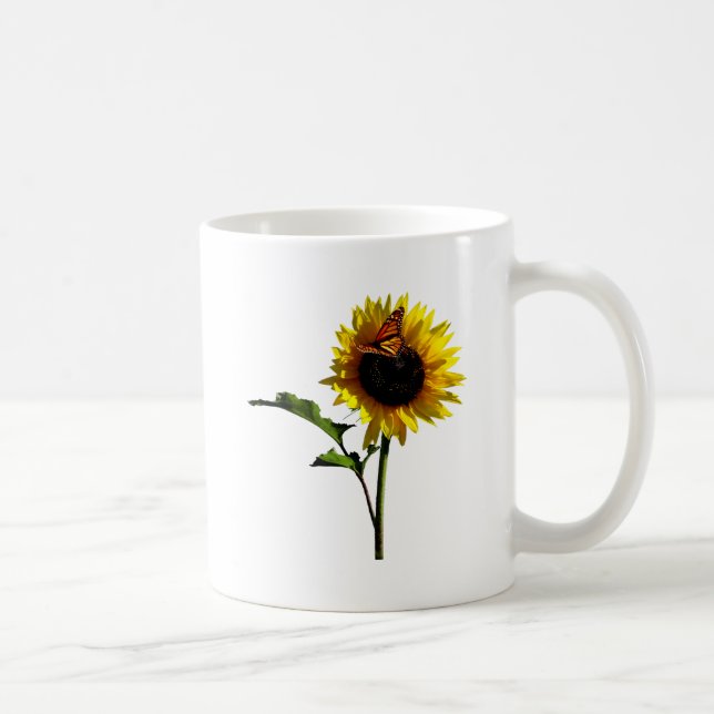 Mug Papillon monarque sur tournesol (Droite)