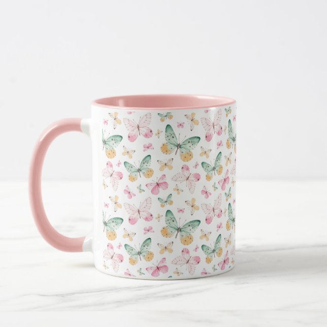 Mug Papillon Motif Aquarelle (Gauche)