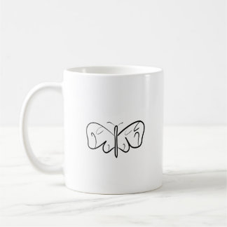 Mug papillon noir et blanc