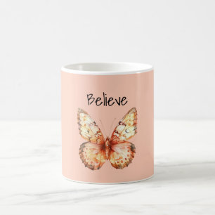 Mug Papillon Orange Croire
