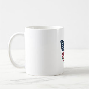 Mug Papillon patriotique vintage de la paix Vector Art