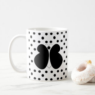 Mug Papillon Pois noir