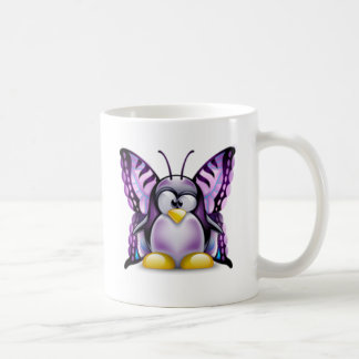 Mug Papillon pourpre Tux (Linux Tux)