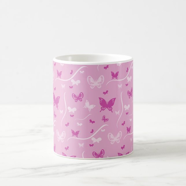 Mug Papillon rose Coeur d'amour (Centre)