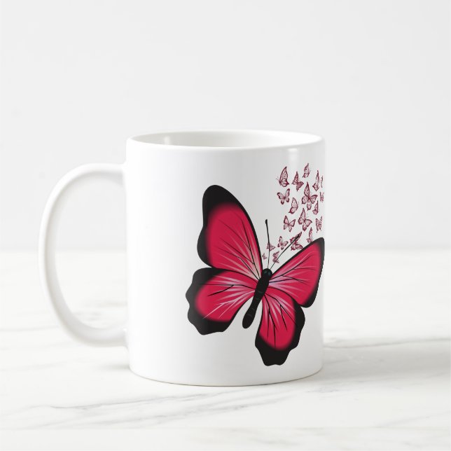Mug papillon rouge (Gauche)
