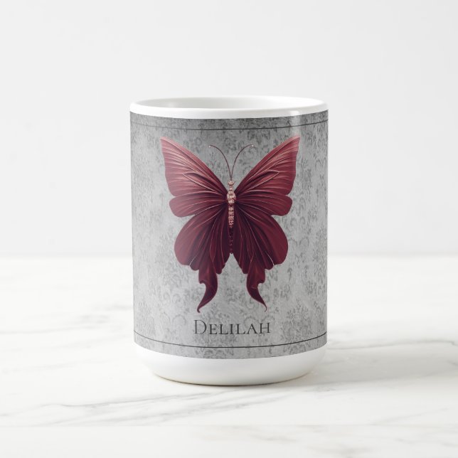 Mug Papillon rouge à bijoux (Centre)