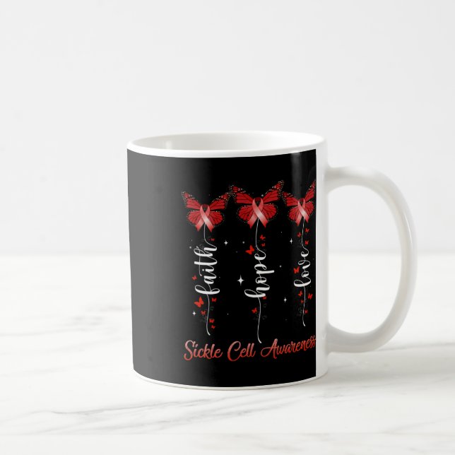 Mug Papillon Ruban Faith Hope Love Sickle Cell Aware (Droite)