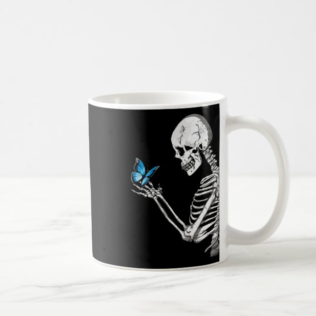 Mug Papillon Skull Skeleton Retro Halloween (Droite)