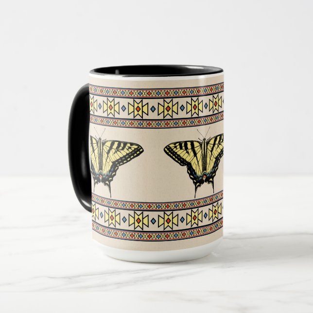 Mug Papillon Swallowtail Jaune du Sud-Ouest (Devant gauche)