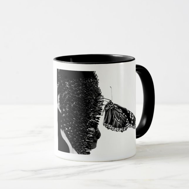 Mug papillon timide blacq (Devant droit)
