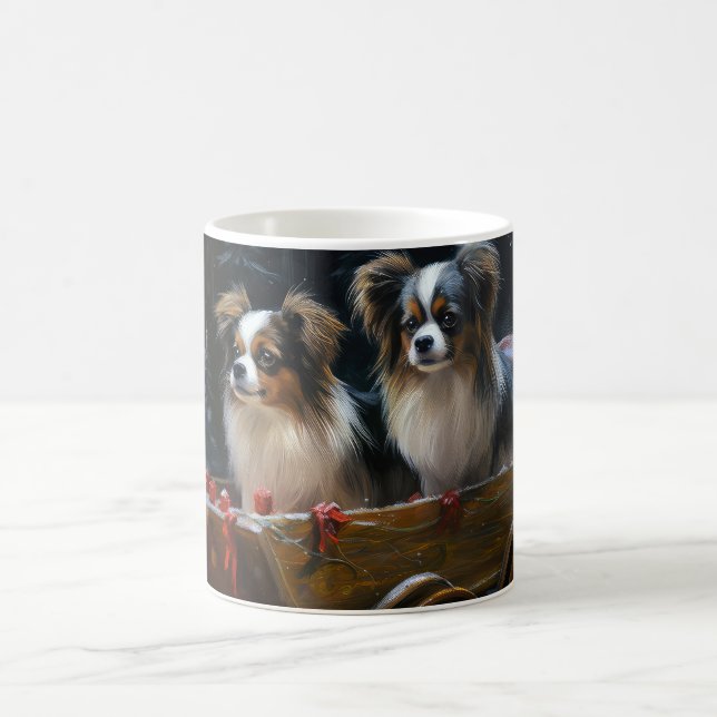 Mug Papillon Traîneau enneigé Décor de Noël (Centre)