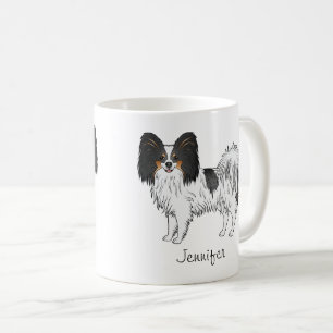 Mug Papillon tricolore mignon avec nom personnalisé