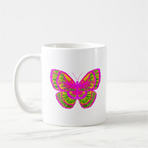Mug Papillon vert et rose