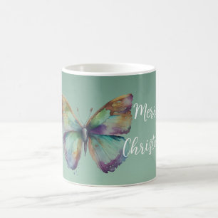 Mug Papillons à menthe bleu violet Aqua Gold