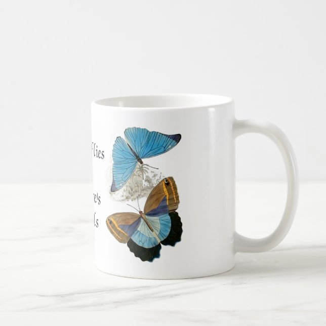 Mug Papillons - Bleu (Droite)