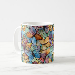 Mug Papillons bleu violet orange