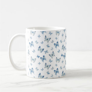 Mug Papillons bleus muqueuse arrière - plan